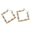 Bamboo Geometric Hoop in 18K Gold-Filled