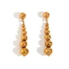 Beaded Drops in 18K Gold-Plating