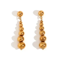 Beaded Drops in 18K Gold-Plating