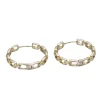 Cable Chain Link Hoops in 14K Gold-Filled