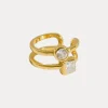 Cartilage Vermeil Ear Cuffs in 18K Gold-Plating with Cubic Zirconia