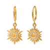 Celestial Sun Vintage Drops in 18K Gold-Plating with Cubic Zirconia