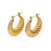 Classic Croissant Hoops in 18K Gold Plating