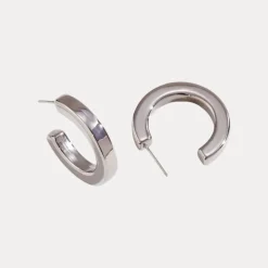 Classic Smooth Hoops in 18K Gold-Plating or Silver