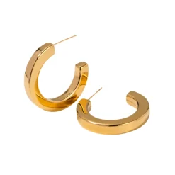 Classic Smooth Hoops in 18K Gold-Plating or Silver