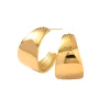 Classic Wide Open Hoops in 18K Gold-Plating