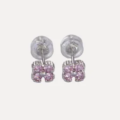 Clover Flower Studs in 24K Gold-Filled with Cubic Zirconia