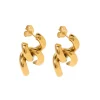 Cuban Chain Studs in 18K Gold-Plating