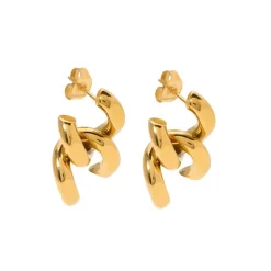 Cuban Chain Studs in 18K Gold-Plating