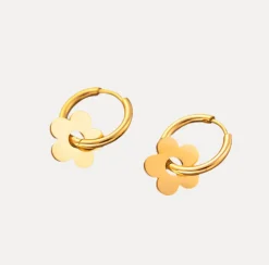 Daisy Flower Drops in 18K Gold-Plating