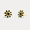 Flower Snowflake Studs in 18K Gold-Plating with Cubic Zirconia