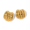 Four Band Studs in 18K Gold-Plating