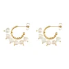 Freshwater Mini Pearl Hoops in 18K Gold-Plating