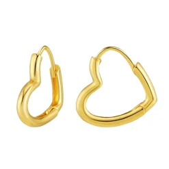 Heart Vermeil Hoops in 24K Gold-Filled