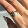 18K Abstract Pearl Ring