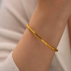 18K Bamboo Bangle