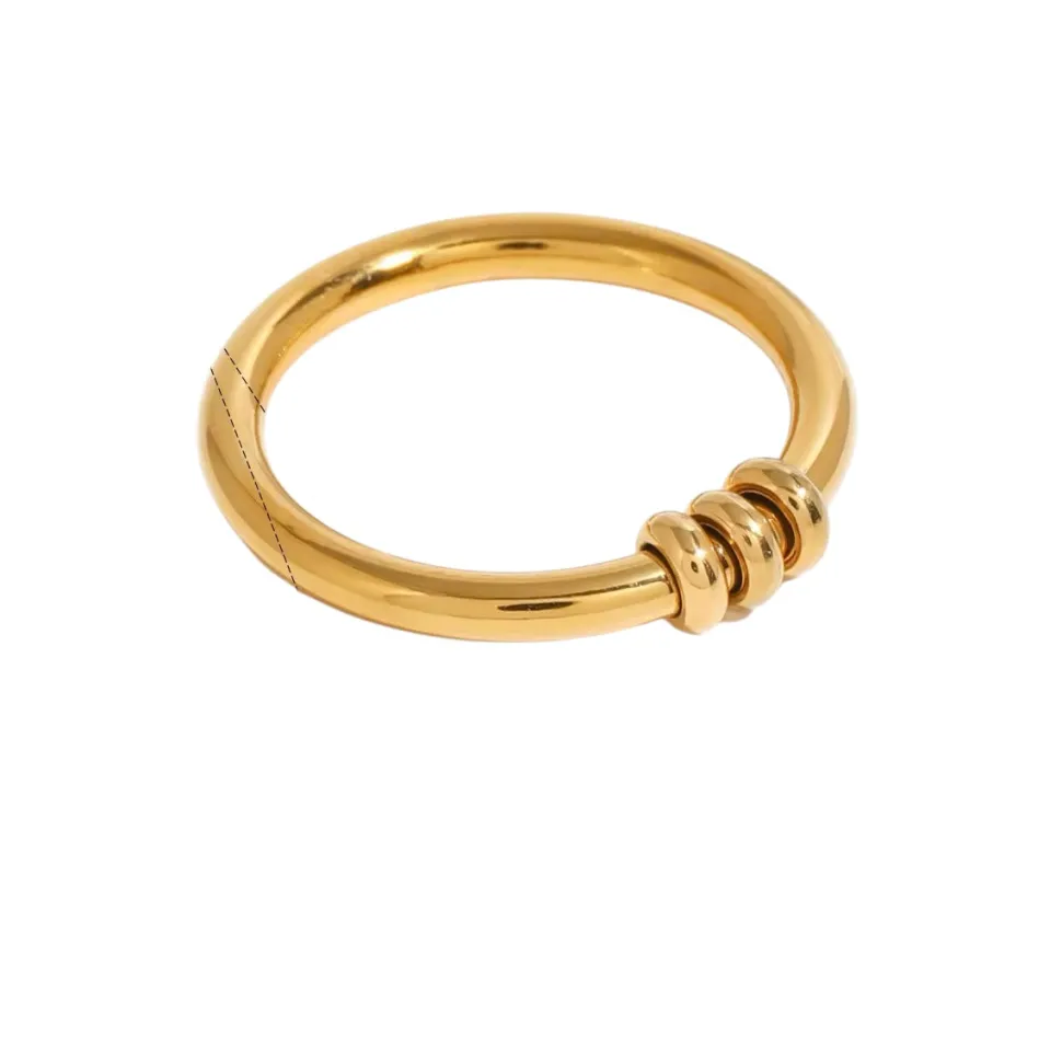 18K Band Open Beads Ring