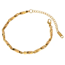 18K Bar Twisted Bracelet