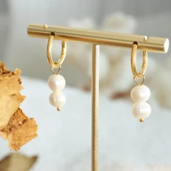 18K Baroque Freshwater Pearl Drop Earrings