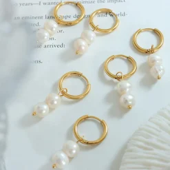 18K Baroque Freshwater Pearl Drop Earrings