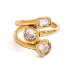 18K Bezel Statement Ring