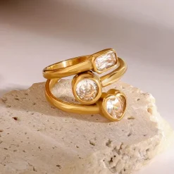 18K Bezel Statement Ring