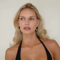 18K Black Vintage Statement Earrings
