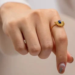 18K Blue Lapiz Ring