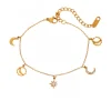 18K Celestial Charms Dainty Bracelet