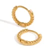 18K Classic Rope Croissant Huggies