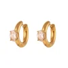 18K Crystal Hoop Earrings
