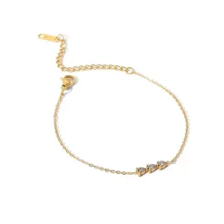 18K Dainty Arrow CZ Bracelet