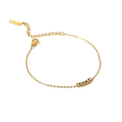 18K Dainty Bar CZ Bracelet