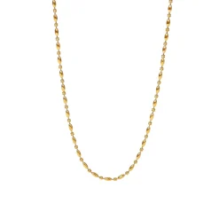 18K Dainty Oval Bead Chain