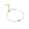 18K Dainty Square CZ Bracelet