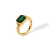 18K Emerald Baguette CS Ring