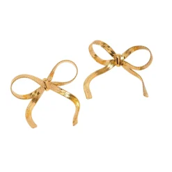 18K Flowy Bow Statement Studs