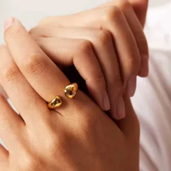 18K Gold Filled Chunky Open Ring