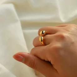 18K Gold Filled Chunky Open Ring