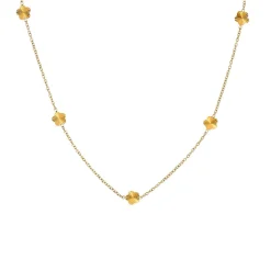 18K Gold Filled Dainty Flower Necklace