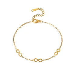 16K Gold Filled Dainty Infinity Bracelet