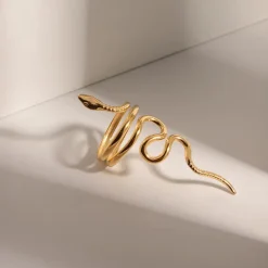 18K Gold Filled Statement Snake Ring