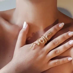 18K Gold Filled Statement Snake Ring