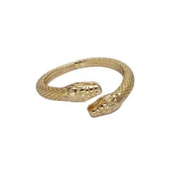 16K Gold Filled Textured Snake Ring