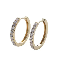 14K Gold Filled Zirconia Classic Hoops