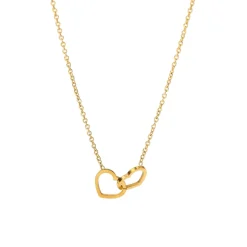 18K Interlocking Heart Necklace