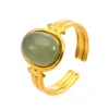 18K Jade Open Ring