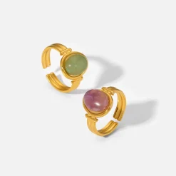 18K Jade Open Ring