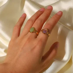 18K Jade Open Ring