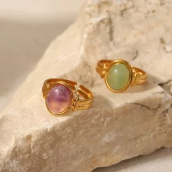 18K Jade Open Ring